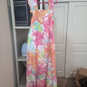 Cat & Jack Colorful Floral Full Length Dress